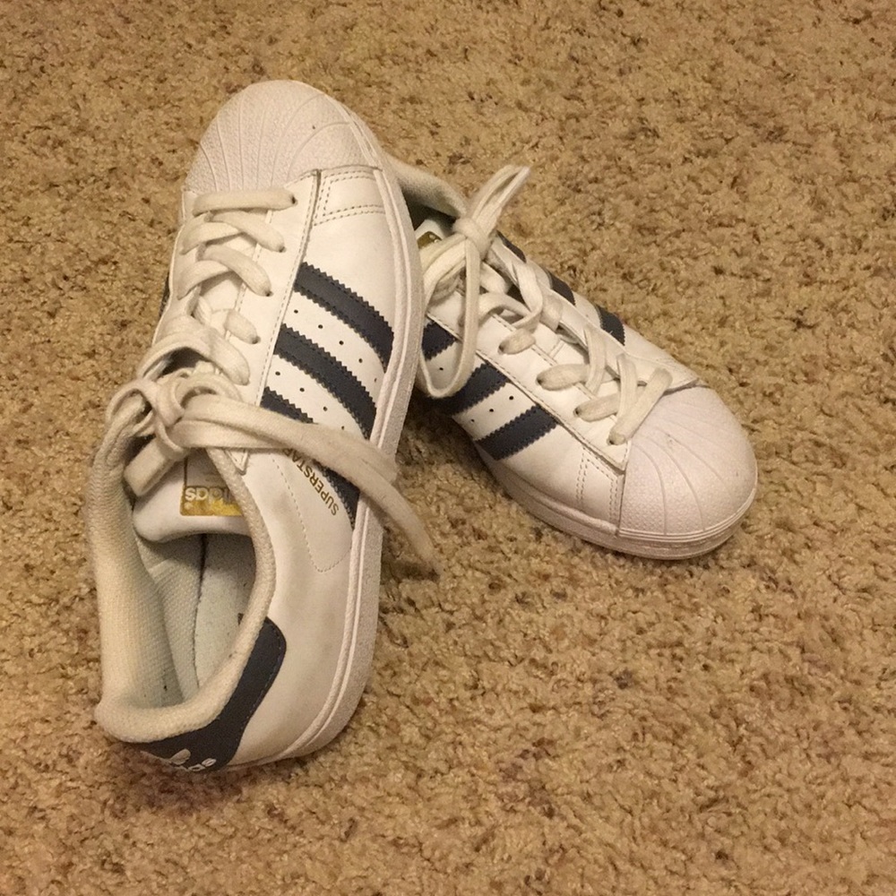 Grey Adidas Superstars